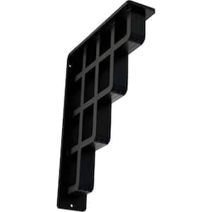2 in. x 10 in. x 7-1/2 in. Wrought Iron Triple Center Brace Diane Bracket