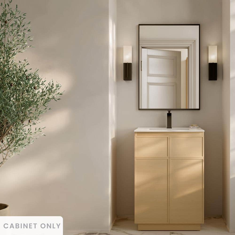 Natural Oak 24" Freestanding Bathroom Vanity Cabinet