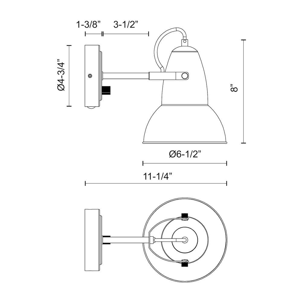 Felix White and Gold Adjustable Dimmable Vanity Light