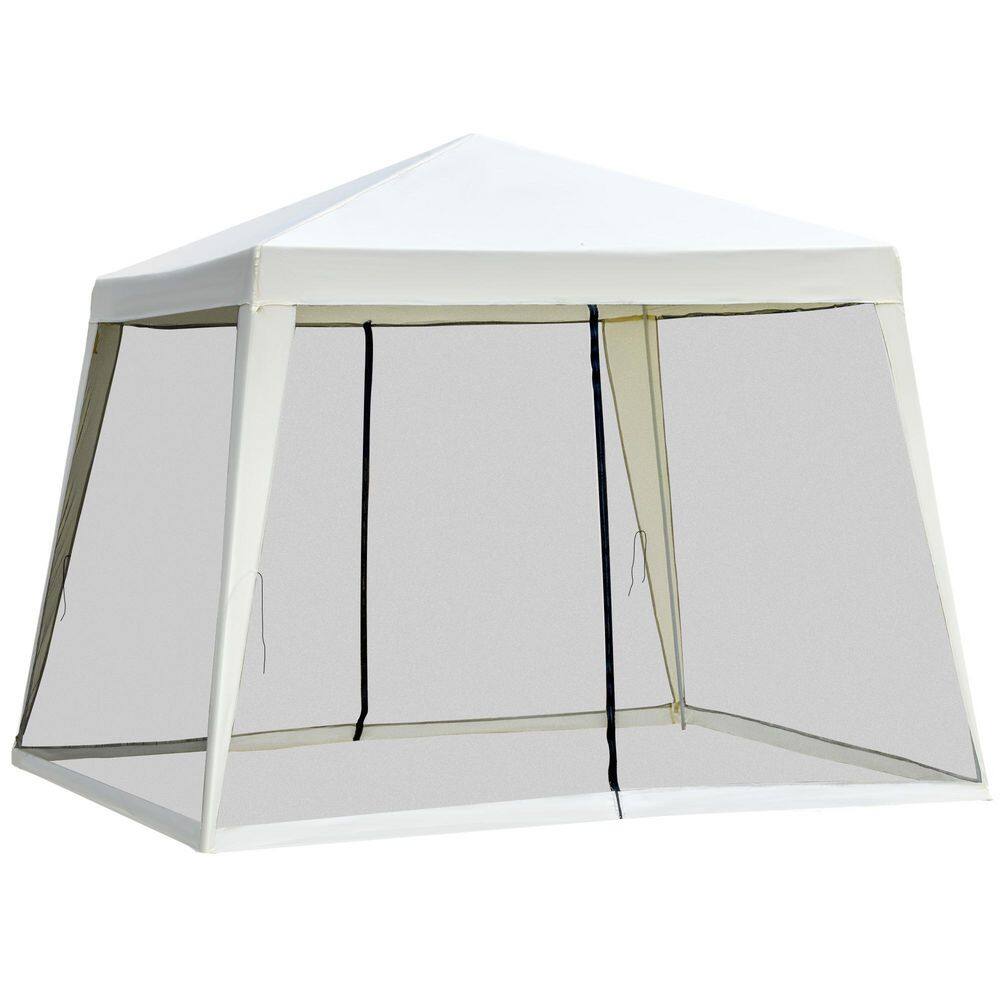 10 ft. x 10 ft. White Event/Party Tents Outdoor Canopy Tent with Mesh Sidewalls price history on PriceWatchPro