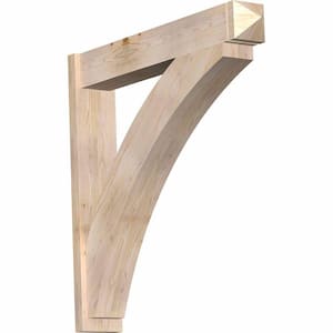 8 in. x 44 in. x 44 in. Douglas Fir Thorton Arts and Crafts Smooth Outlooker