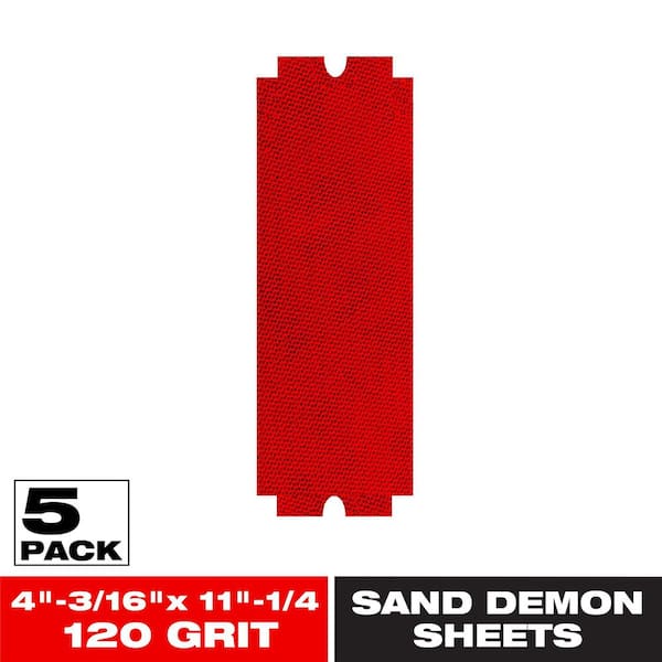4-3/16 in. x 11-1/4 in. 120-Grit SandNET Reusable Sanding Sheet for Drywall