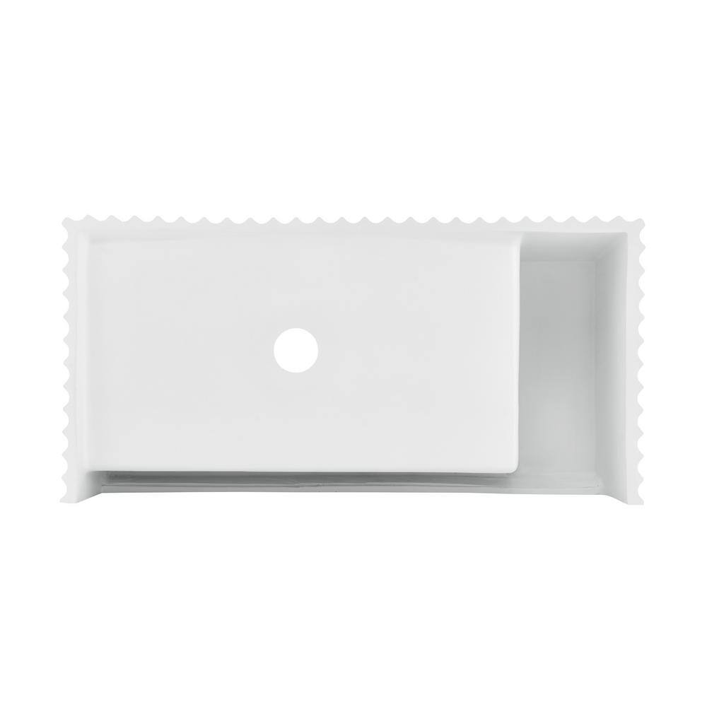 Delice 24" Matte White Ceramic Wall-Mount Bathroom Sink