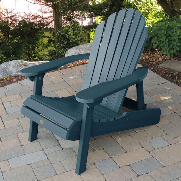 Hamilton Nantucket Blue Folding and Reclining Plastic Adirondack Chair