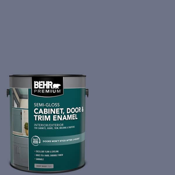 BEHR PREMIUM 1 gal. #PPU16-17 Blue Aura Semi-Gloss Enamel Interior/Exterior Cabinet, Door & Trim Paint