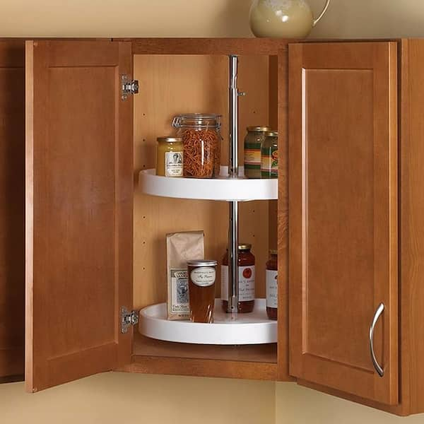 Rev-A-Shelf 6472-28-11-52 28-Inch Polymer 2-Shelf outlet Lazy Susan Corner Kitchen Cabi