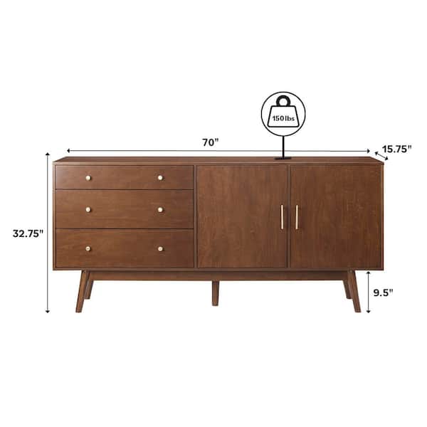Credenza, Madia moderna a 2 ante, Buffet da soggiorno, Mobile porta TV, Madia con piedini per