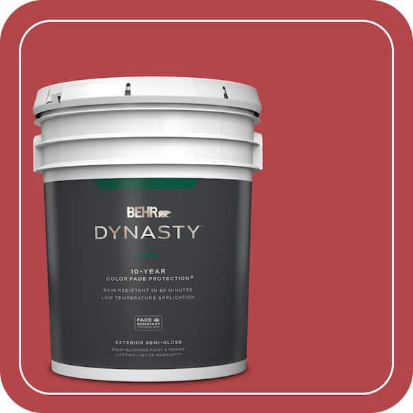 BEHR DYNASTY 5 gal. Home Decorators Collection #HDC-SM14-10 Intrigue Red Semi-Gloss Exterior Stain-Blocking Paint & Primer