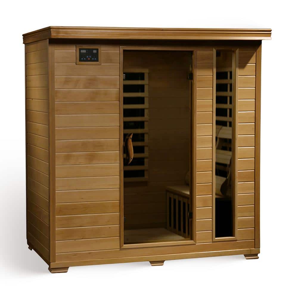 Luxurious 4-Person Hemlock Carbon Infrared Home Sauna
