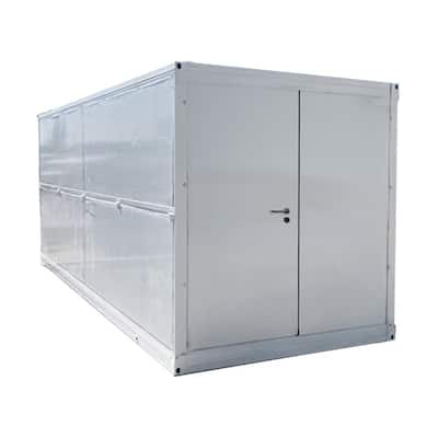 Techstar Plastics 5.5 Cu. ft. Global Industrial Lockable Outdoor Storage Container - Light Gray - 30 x 24 x 23 in.