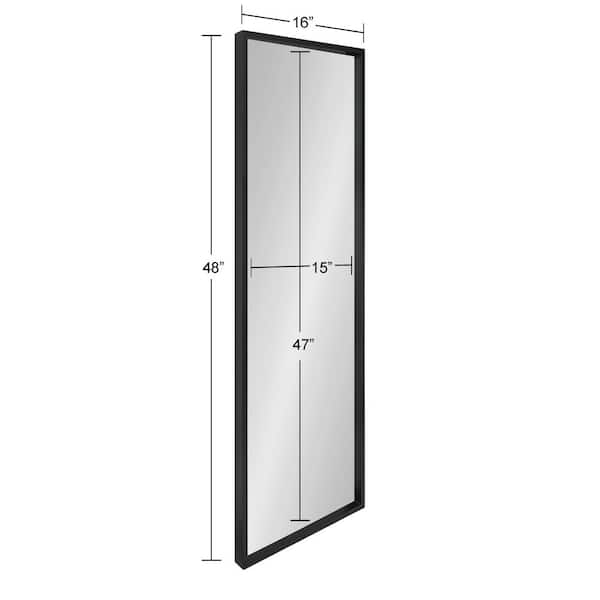 Travis 48 in. x 16 in. Modern Rectangle Framed Accent Wall Mirror