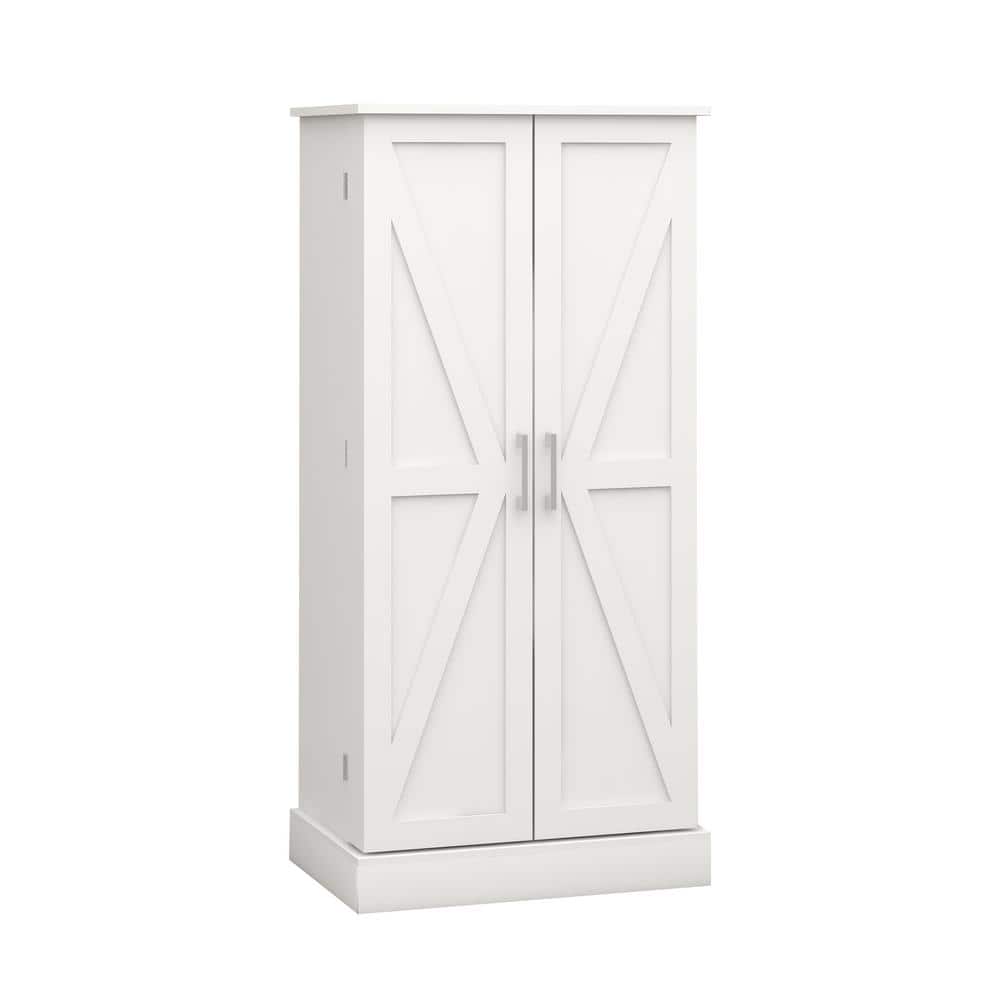 23.62 in. W x 15.75 in. D x 50 in. H Bathroom White Linen Cabinet