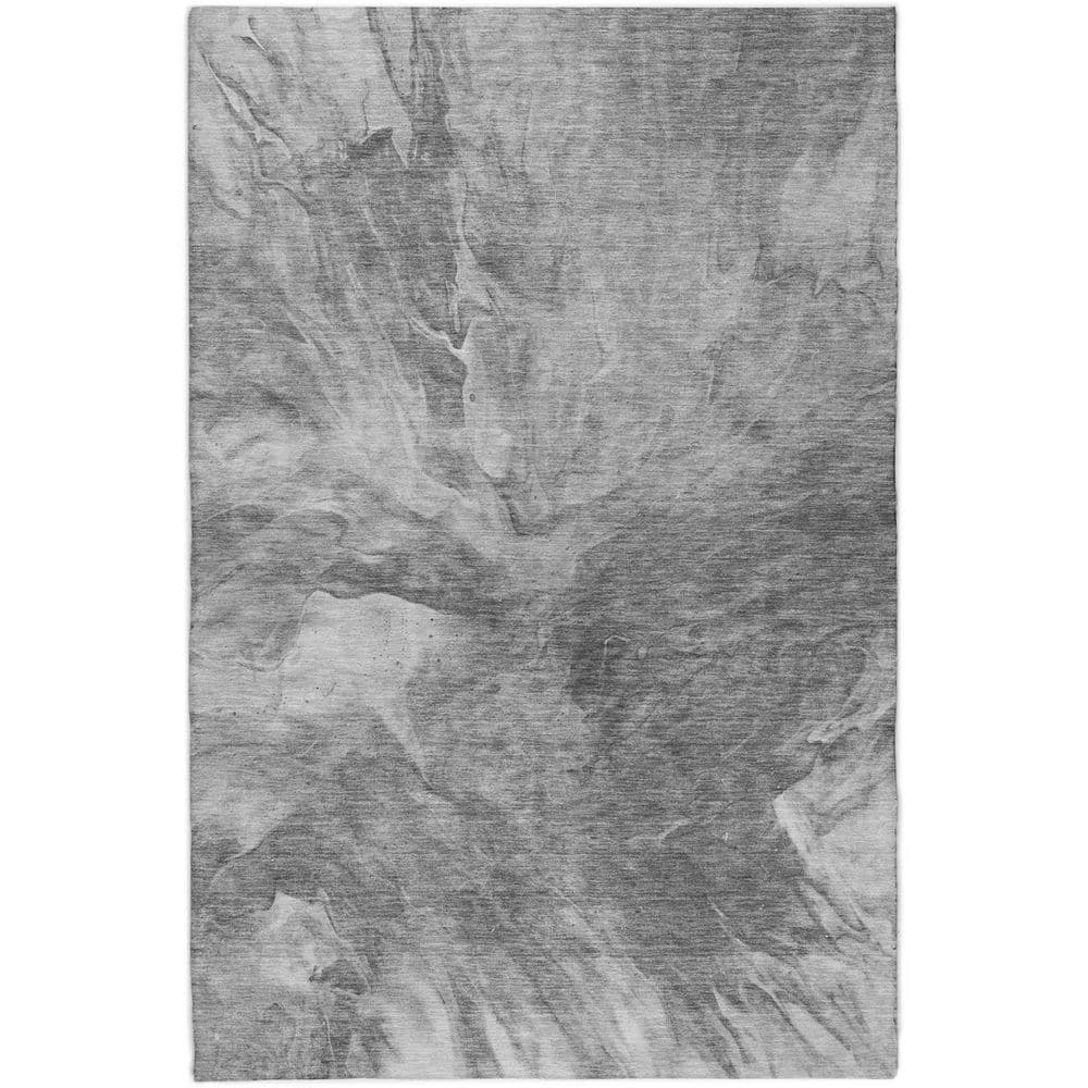 Dream Shag Premium Machine Washable Abstract ADS641 Gray 3 ft. x 5 ft. Area Rug price history on PriceWatchPro