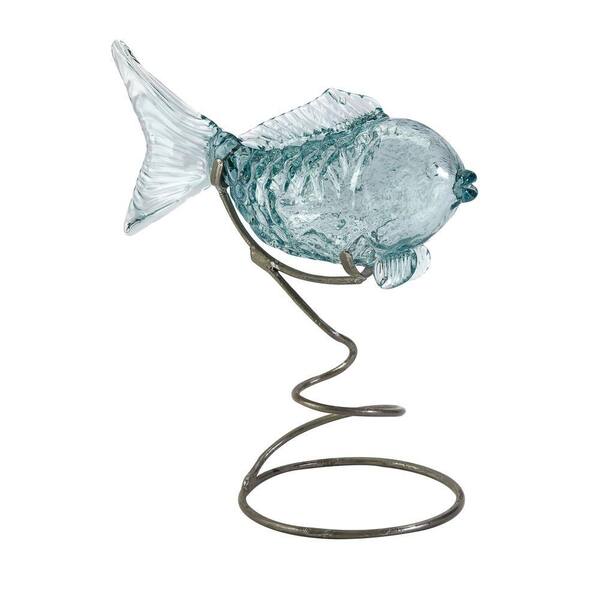 Filament Design Lenor 17.25 in. Clear Glass Fish Statuary