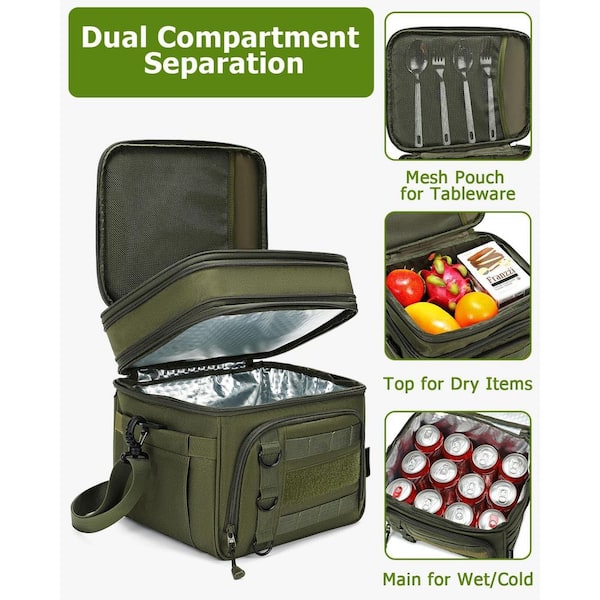 LOKASS Lunch Bag Women Insulated Lunch Box Wide-Open Lunch