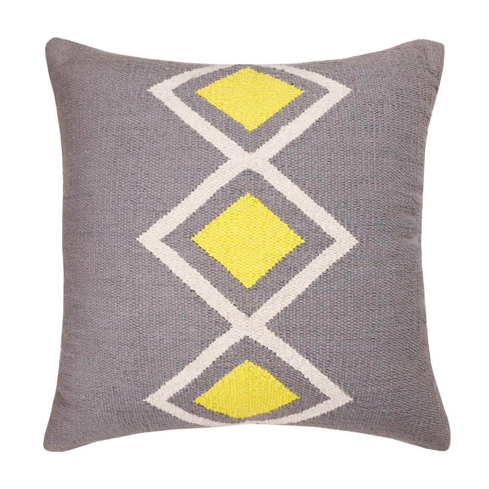 UPC 843948160975 product image for Southwestern Gray / White Woven Diamond Center 20 in. x 20 in. Throw Pillow | upcitemdb.com