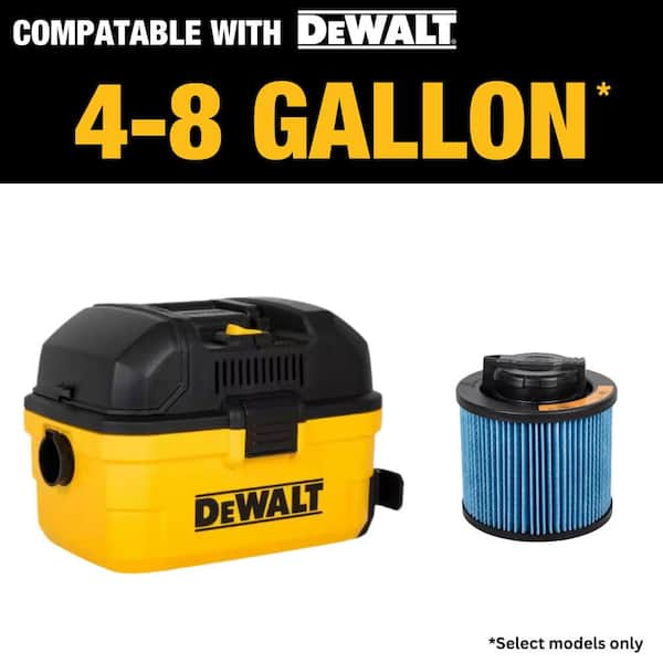 DEWALT 4 Gal. Fine dust Cartridge Filter for Wet/Dry Vacuum