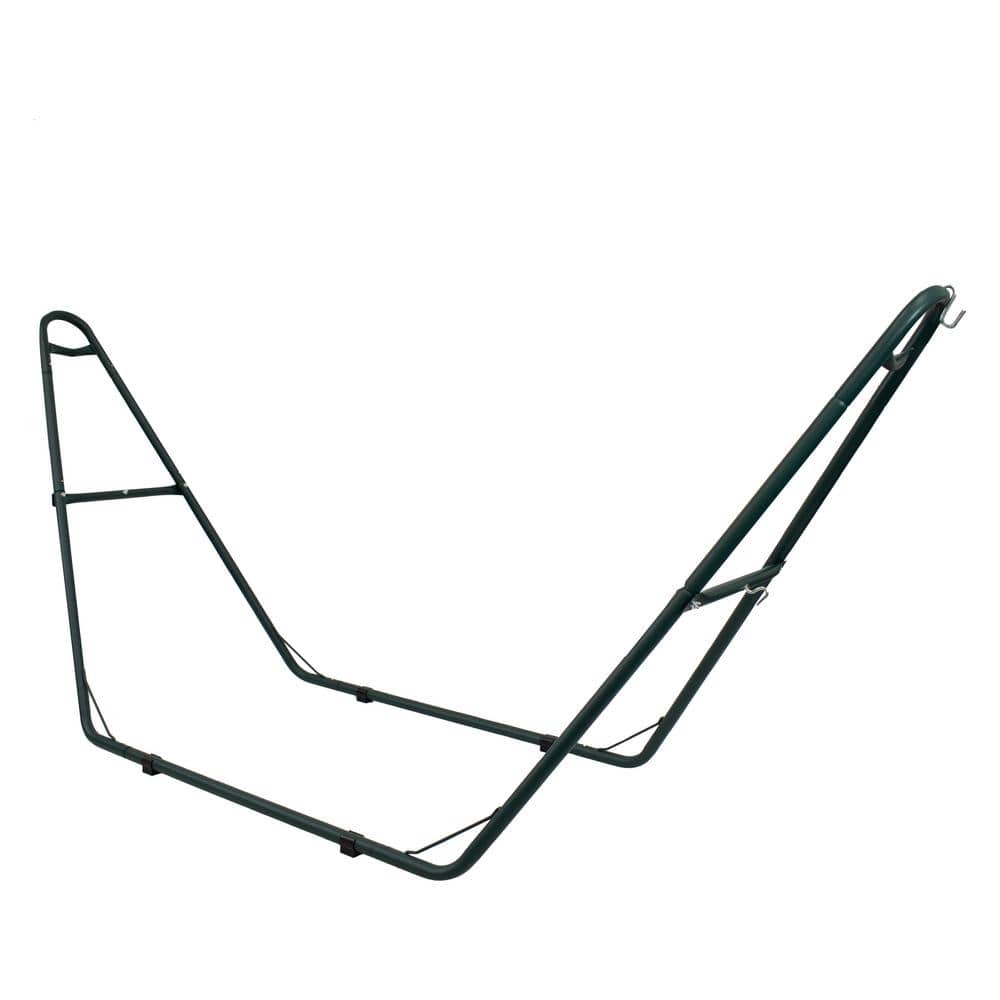 Green Powder-Coated Steel Universal Hammock Stand for 2-Person
