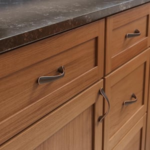 Liberty Vuelo Dual Mount 3 or 3-3/4 in. (76/96 mm) Bronze with Copper Highlights Cabinet Drawer Pull