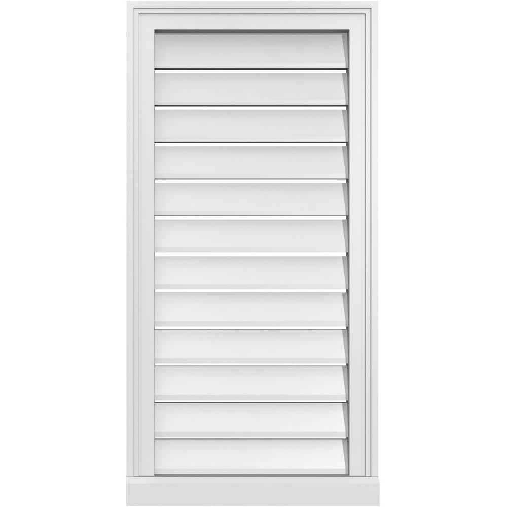 18 in. x 36 in. Vertical Surface Mount PVC Gable Vent: Functional with Brickmould Sill Frame price history on PriceWatchPro