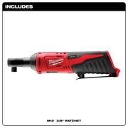 M12 FUEL 12V Lithium-Ion Brushless Cordless 1/4 in. Right Angle Die Grinder Kit w/M12 3/8 in. Ratchet