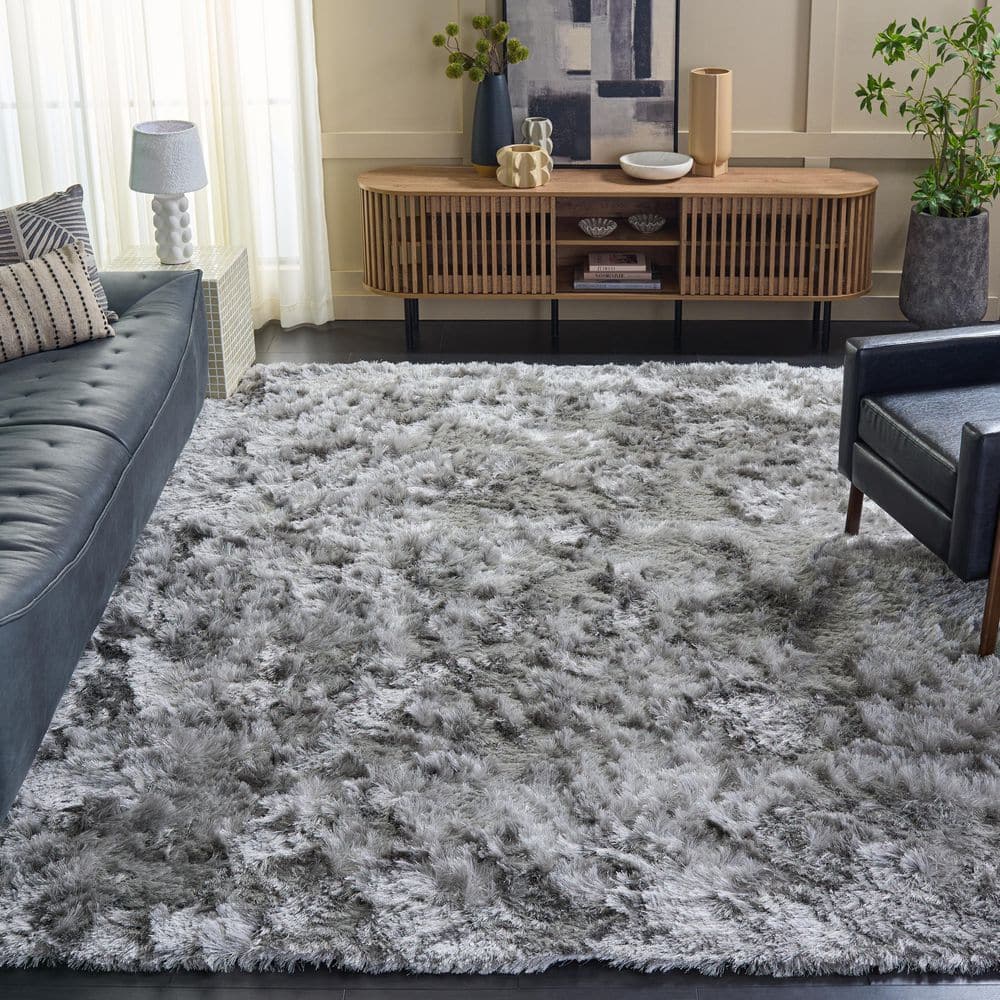 Ocean Shag 10 ft. x 10 ft. Square Silver Cozy Plush Area Rug price history on PriceWatchPro