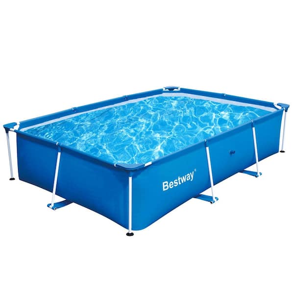 Bestway 9.8 ft. x 6.7 ft. x 26 ft. Rectangle 26 in. Deluxe Splash Kiddie Pool