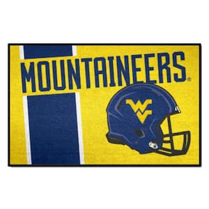 West Virginia Mountaineers Yellow 2 ft. x 3 ft. Starter Mat Area Rug