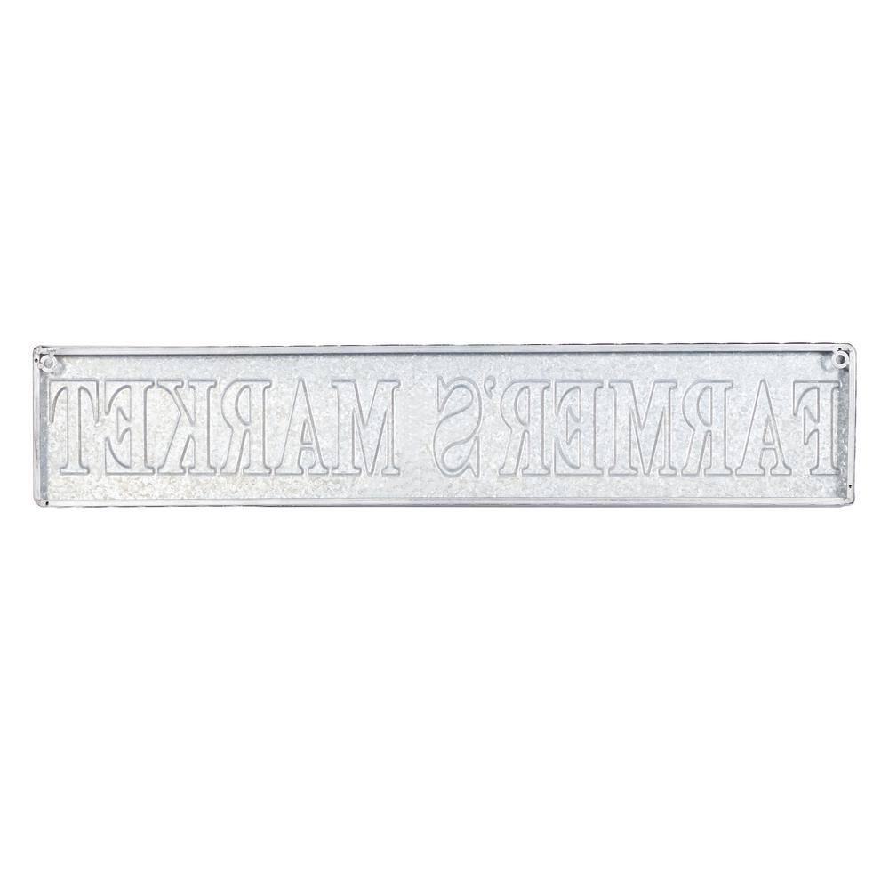 Gray Iron Rustic Farmhouse Rectangular Wall Sign