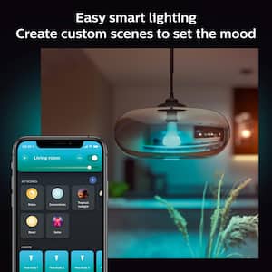 100-Watt Equivalent A21 Smart LED Color Changing Light Bulb with Bluetooth (1-Pack)
