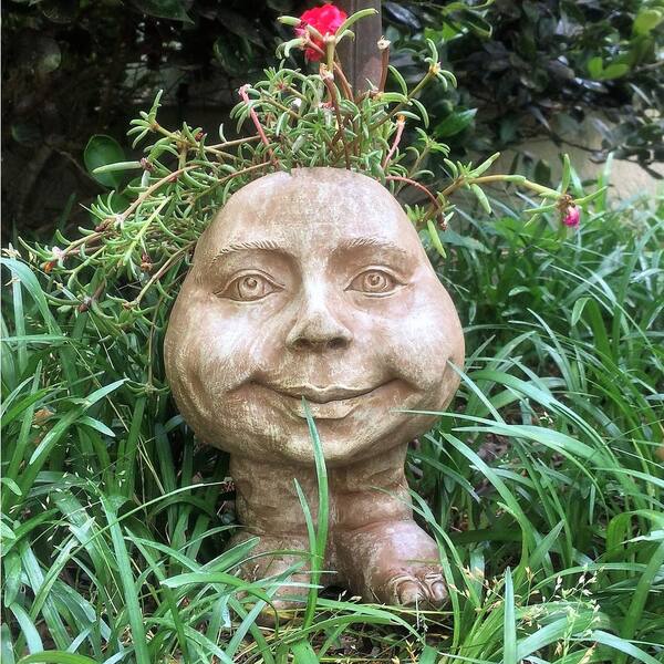 Cute Swing Face Planter Pot Waterproof Smiling Face Planter Home