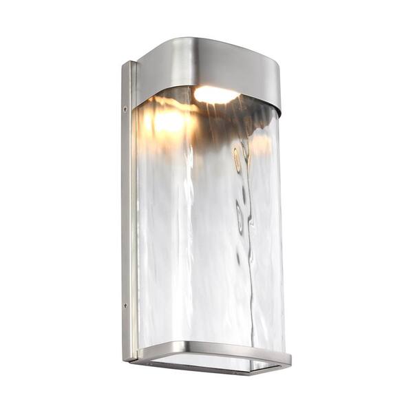Generation Lighting Bennie Painted Brushed Steel Outdoor Integrated LED Wall Mount Lantern