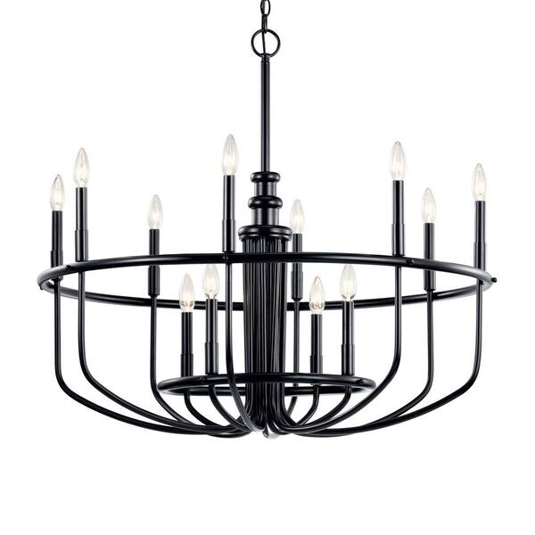 Kichler Capitol Hill 6-Light Black Traditional Chandelier