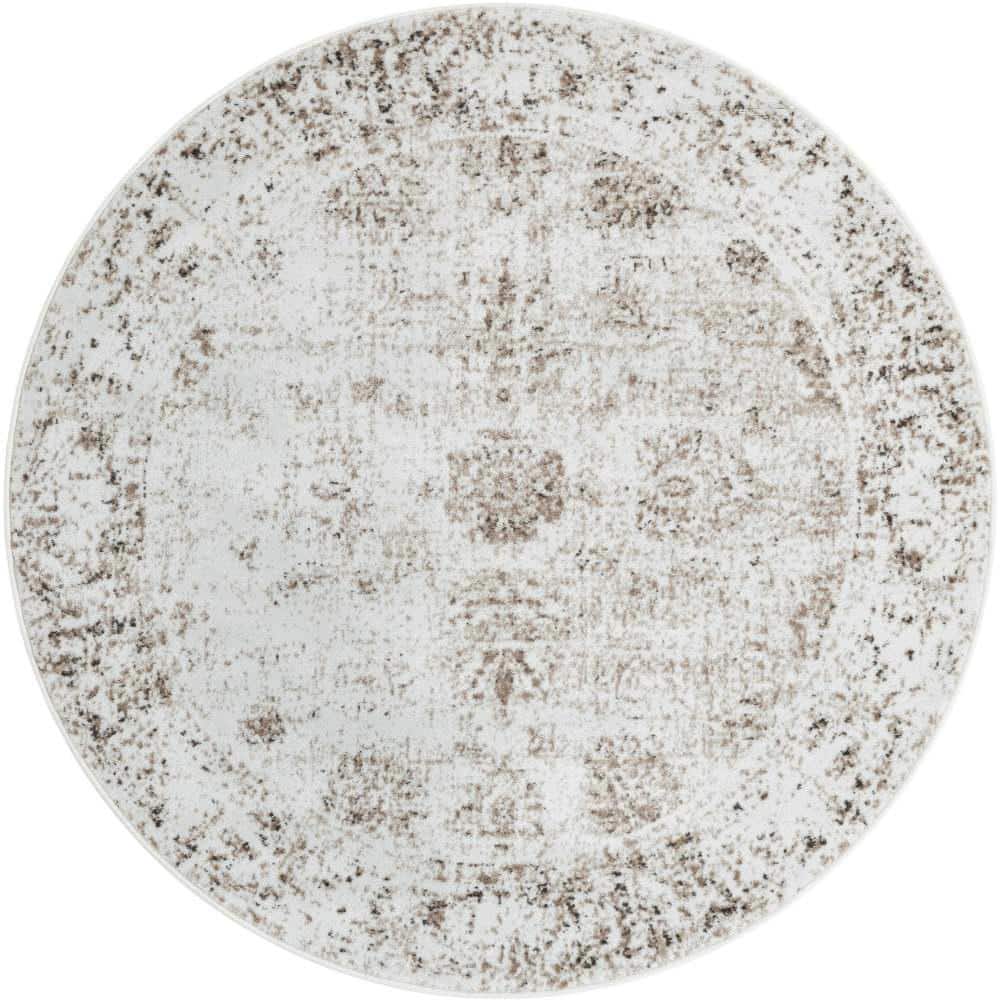 Unique Loom Sofia Casino Beige 6 ft. 1 in. x 6 ft. 1 in. Area Rug