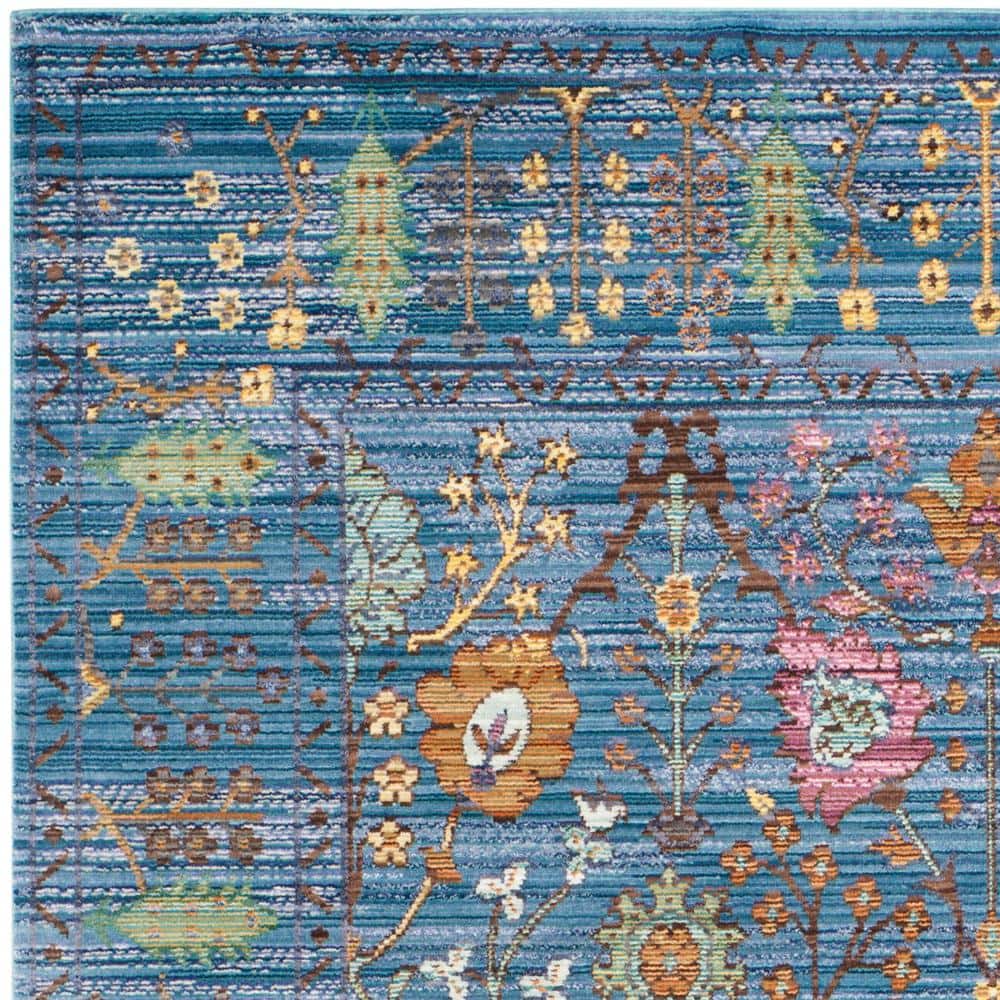 Valencia Blue Multi Floral 8' x 10' Synthetic Area Rug