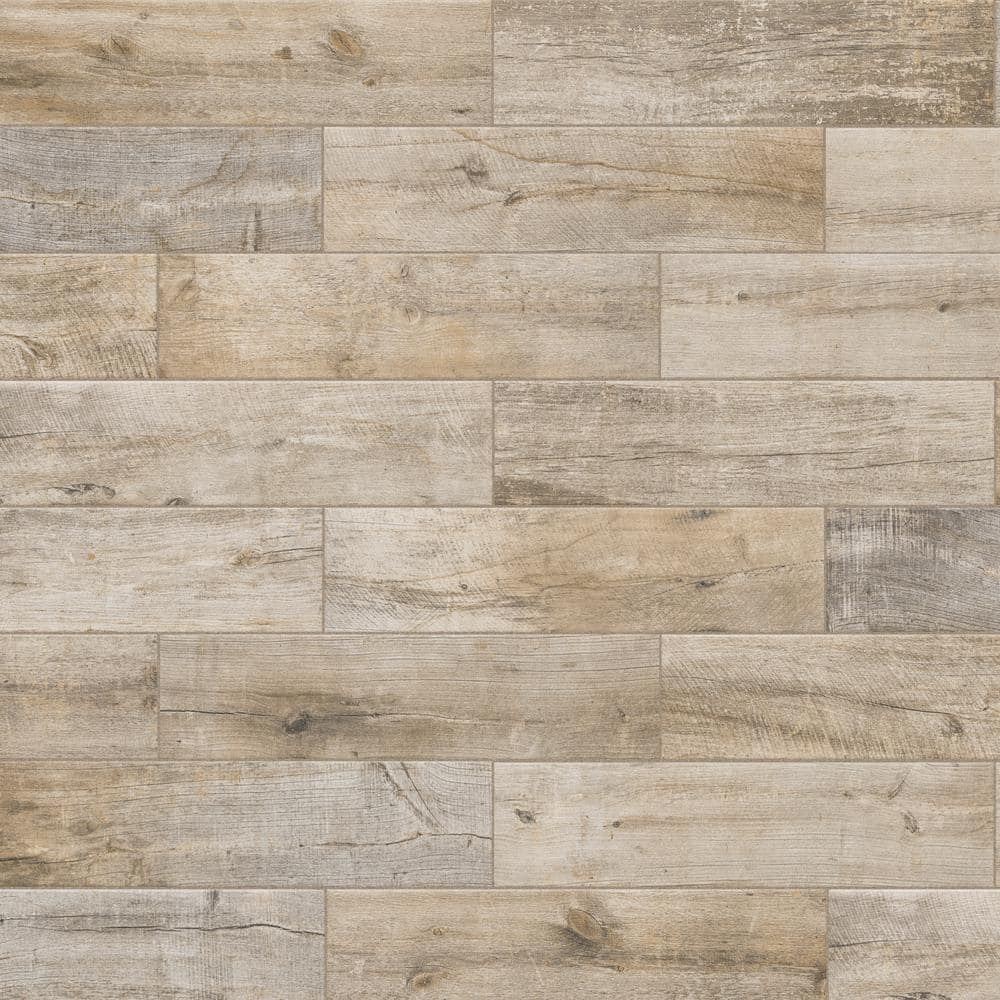 Sunset Wood Beige 6 in. W x 24 in. L Porcelain Floor and Wall Tile (448 sq. ft. / pallet) price history on PriceWatchPro
