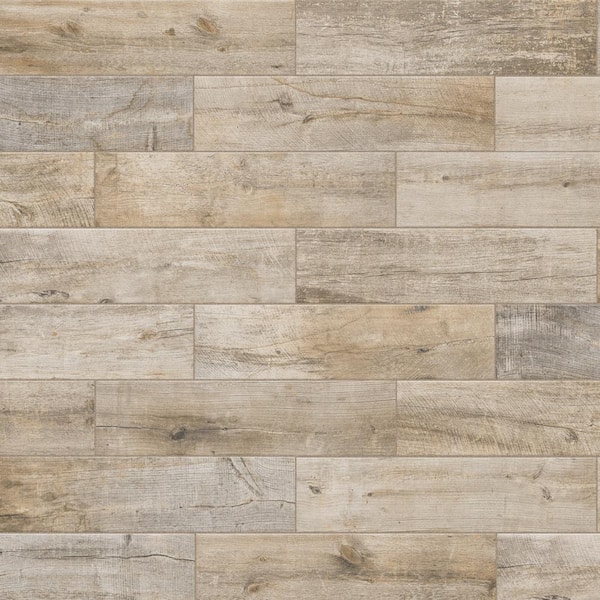 Sunset Beige 6 in. x 24 in. Matte Porcelain Floor and Wall Tile Sample (0.93 sq. ft./Piece)