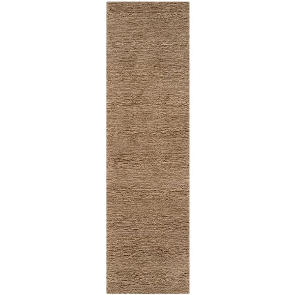 SAFAVIEH Himalaya Brown 2 ft. x 12 ft. Solid Runner Rug