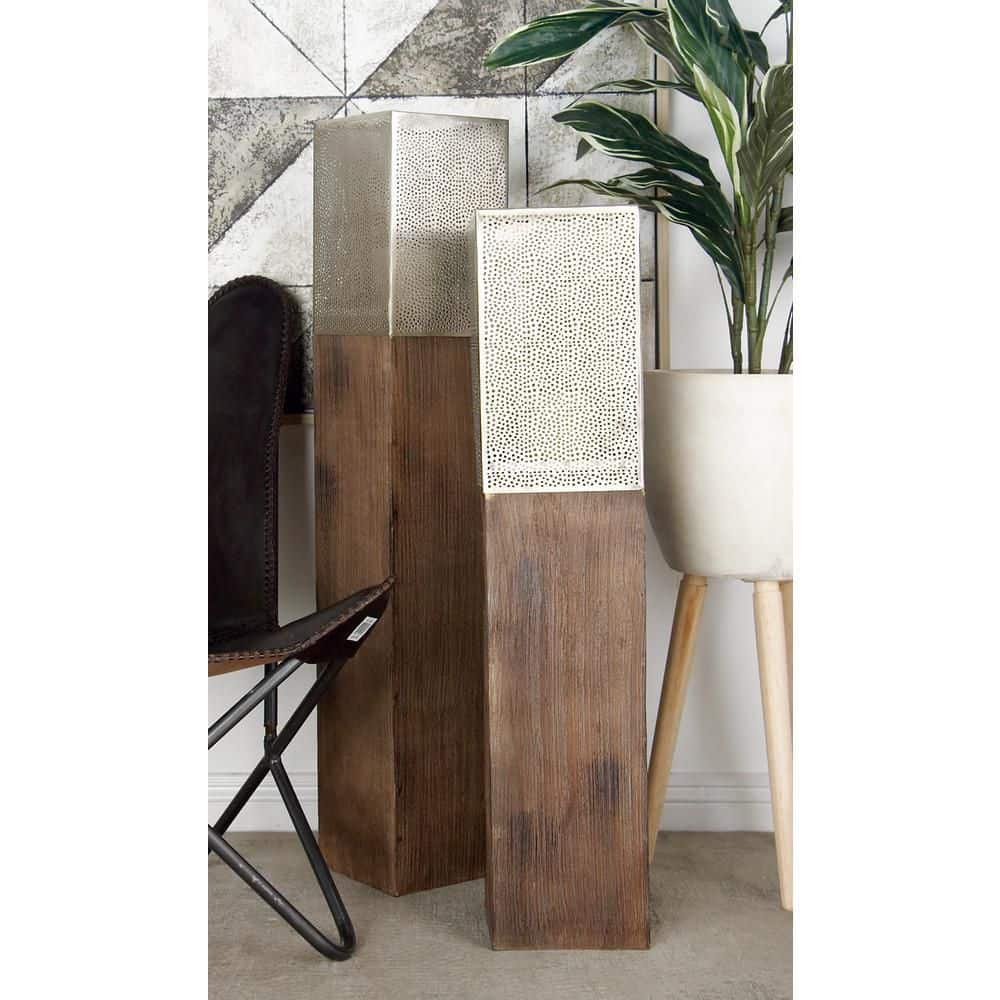 Reviews for Litton Lane 43 in. H Brown Mango Wood Handmade Laser Cut