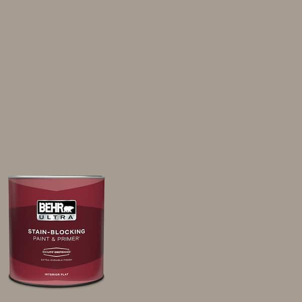 BEHR ULTRA 1 qt. #N200-4 Rustic Taupe Extra Durable Flat Interior Paint & Primer