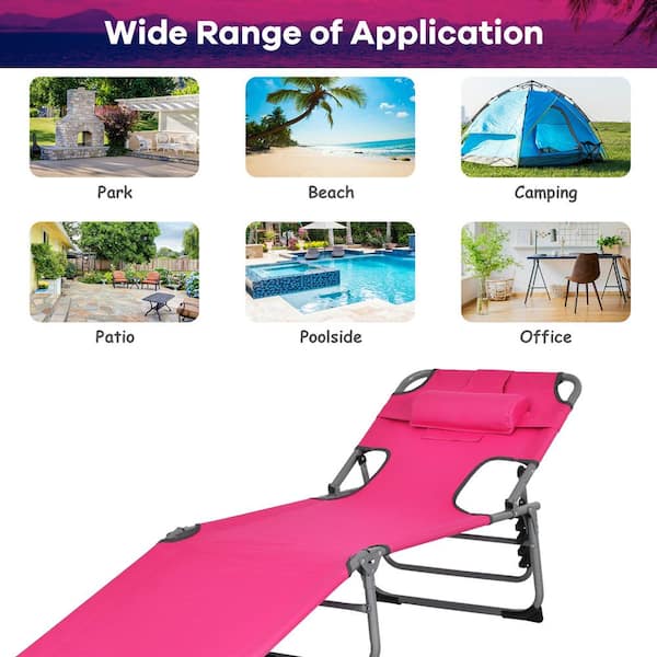 Pink beach lounge discount chair