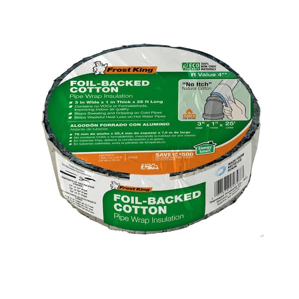 Frost King CF1 No-Itch Insulation – 100% Recycled Denim, 16"x48"x1", Natural Cotton For Pipes, Walls, Sound Dampening