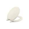 KOHLER Stonewood Quiet-Close Round Closed Front Toilet Seat In Biscuit ...