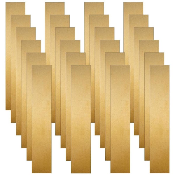 Afoxsos 6 in. Brass Shim Stock Assortment 24-Pack 6 in. Length