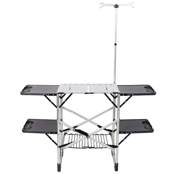Folding Camping Kitchen Table - Portable Outdoor Cooking Station