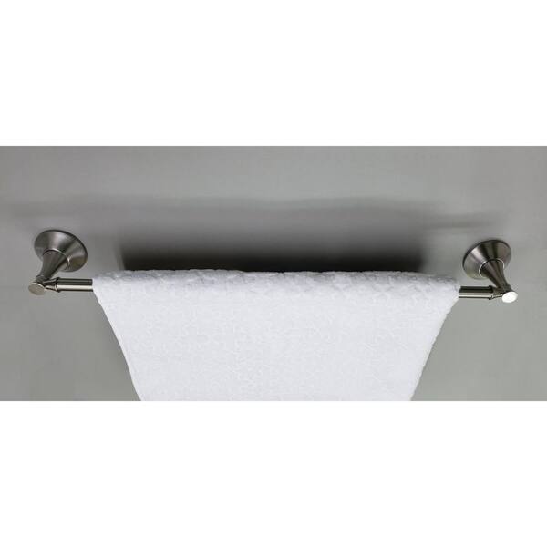 ARISTA Arista Shelf 24-in Chrome Wall Mount Double Towel Bar ARISTA Arista Shelf 24-in Chrome Wall Mount Double Towel Bar