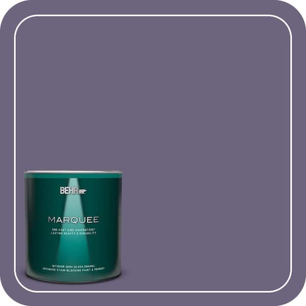 BEHR MARQUEE 1 qt. #650F-6 Victorian Iris Semi-Gloss Enamel Interior Paint & Primer