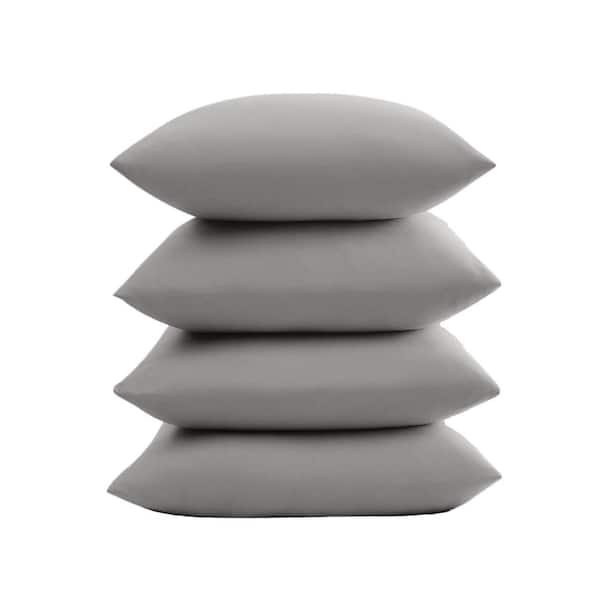 Truly Soft Everyday Grey Polyester Standard Pillowcase Set of 4