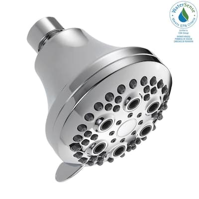 5-Spray 3.3 in. Single Wall Mount Fixed Shower Head in Chrome
