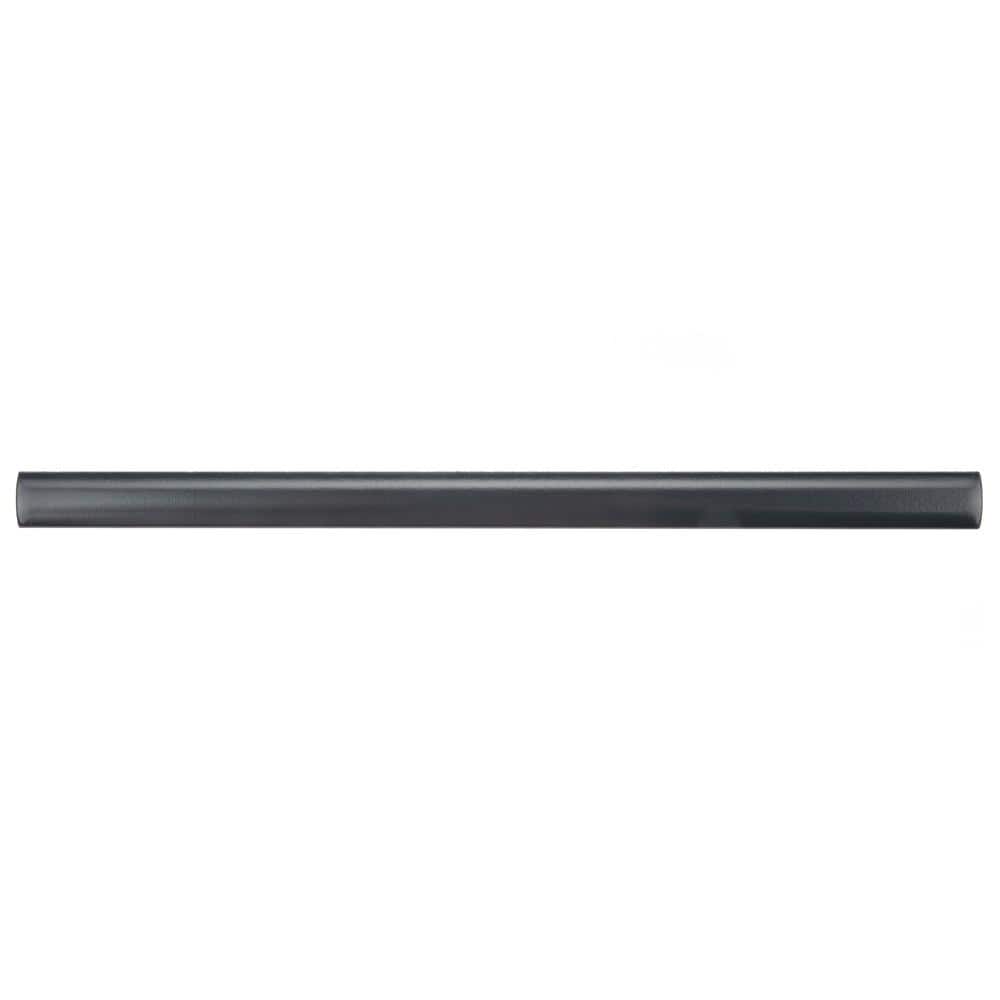 Chester Demi-Bullnose Matte Nero 1/2 in. x 12 in. Satin Ceramic Wall Tile Trim price history on PriceWatchPro